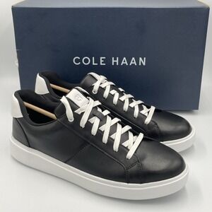 Cole Haan Women's 9.5 Grand Crosscourt Coaster Sneakers Black / White New W32150